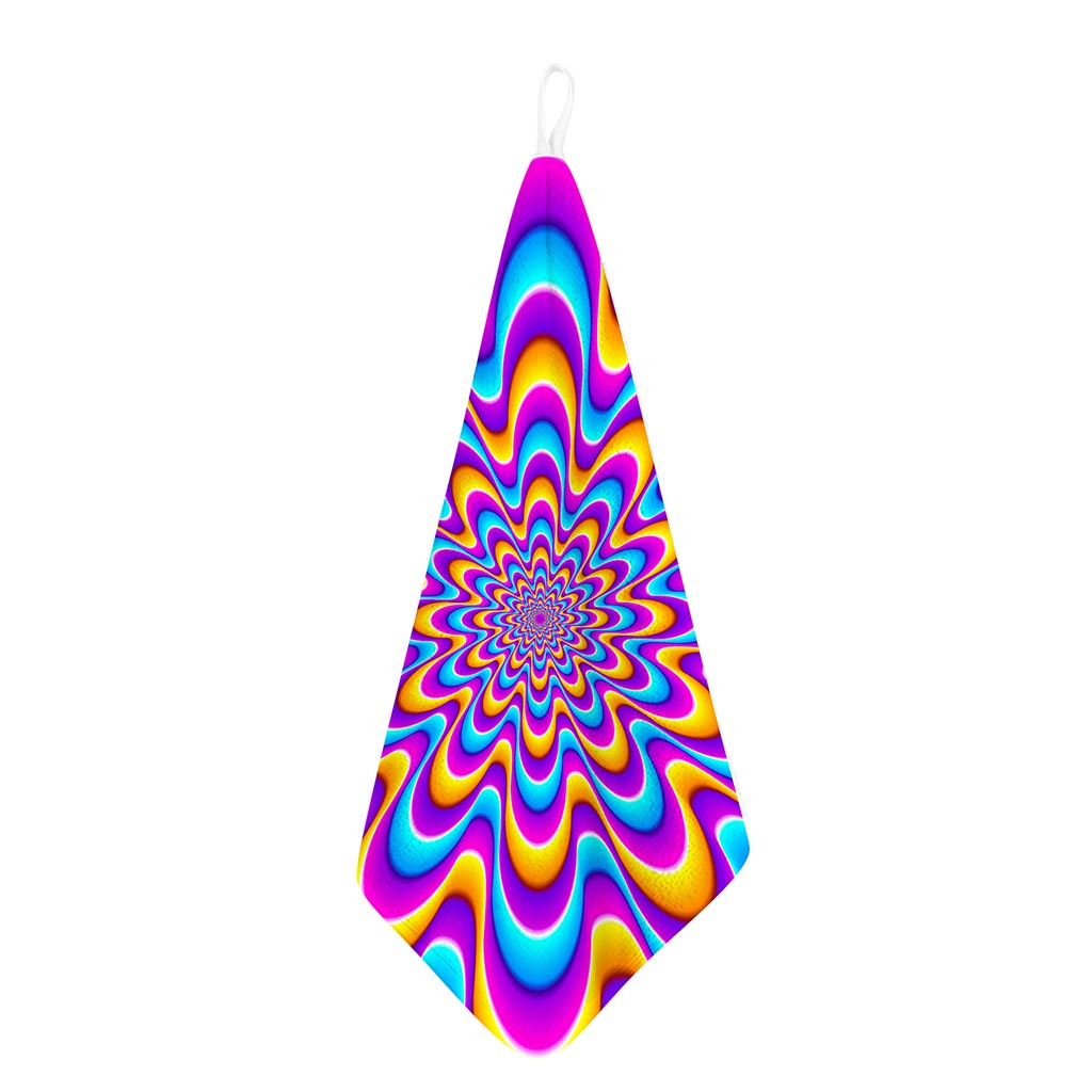 Splashing Colors Moving Optical Illusion Hand Towel