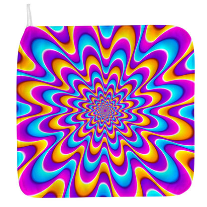 Splashing Colors Moving Optical Illusion Hand Towel
