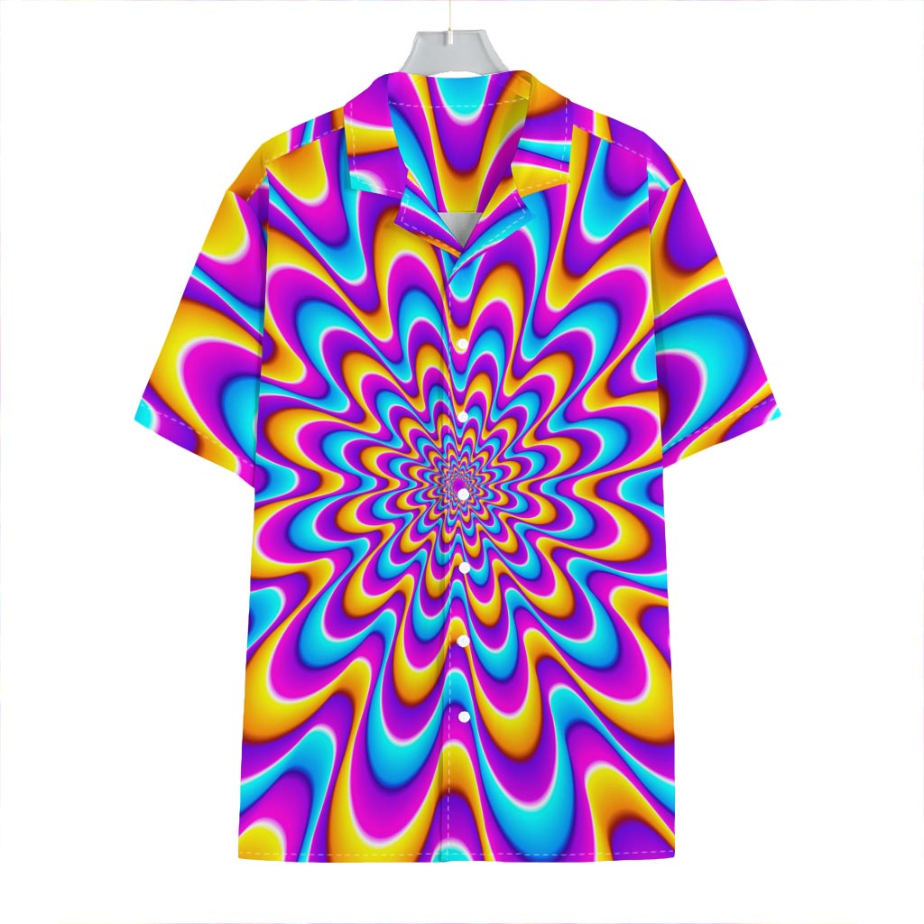 Splashing Colors Moving Optical Illusion Hawaiian Shirt