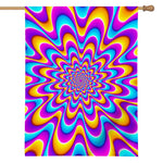 Splashing Colors Moving Optical Illusion House Flag