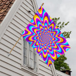 Splashing Colors Moving Optical Illusion House Flag