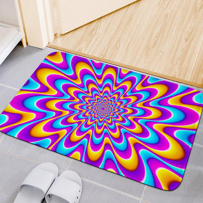 Splashing Colors Moving Optical Illusion Indoor Door Mat