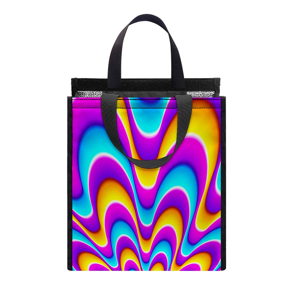 Splashing Colors Moving Optical Illusion Insulated Lunch Tote