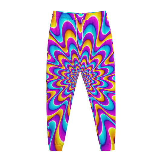 Splashing Colors Moving Optical Illusion Jogger Pants