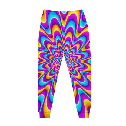 Splashing Colors Moving Optical Illusion Jogger Pants
