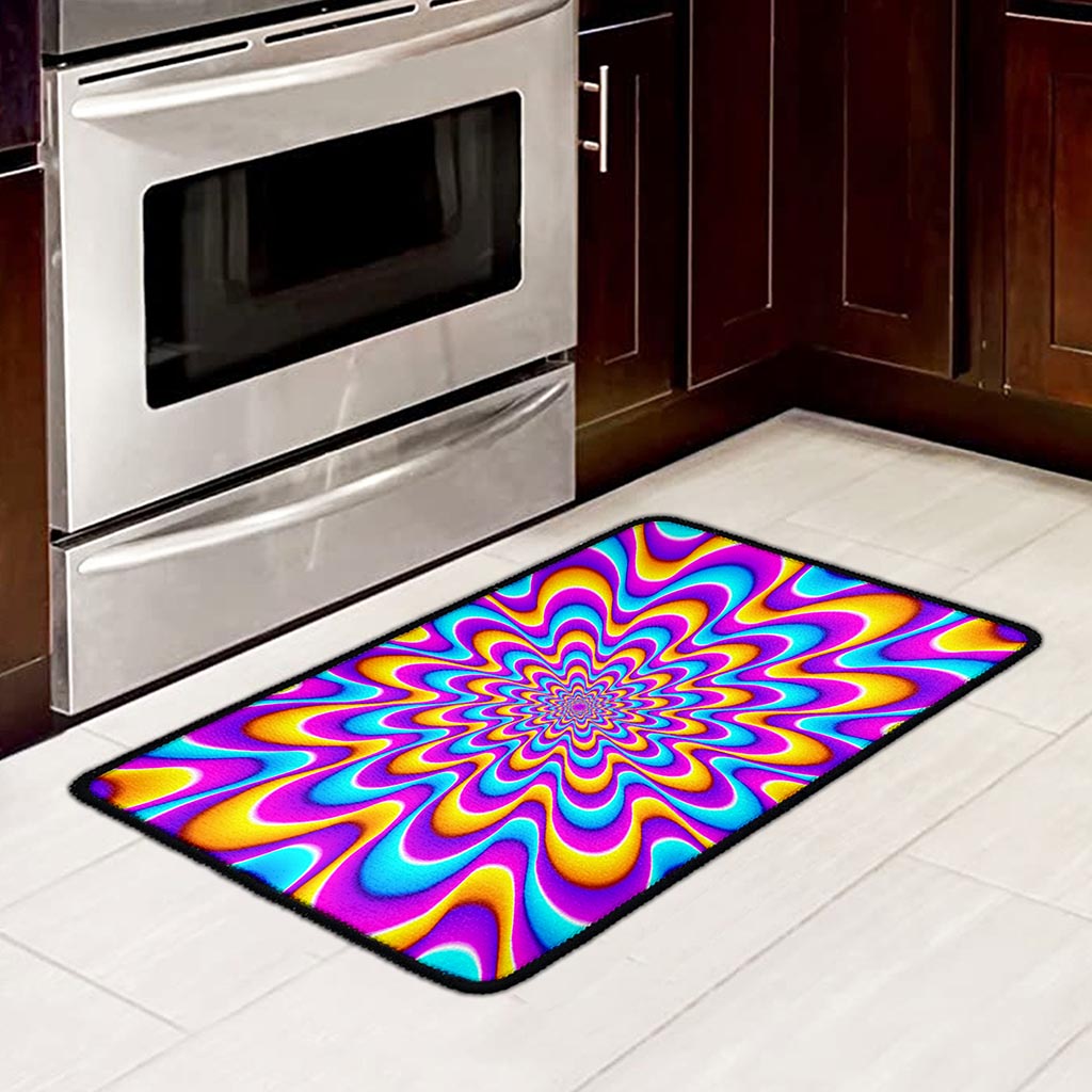Splashing Colors Moving Optical Illusion Kitchen Mat