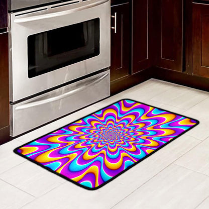 Splashing Colors Moving Optical Illusion Kitchen Mat