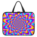 Splashing Colors Moving Optical Illusion Laptop Sleeve With Handle