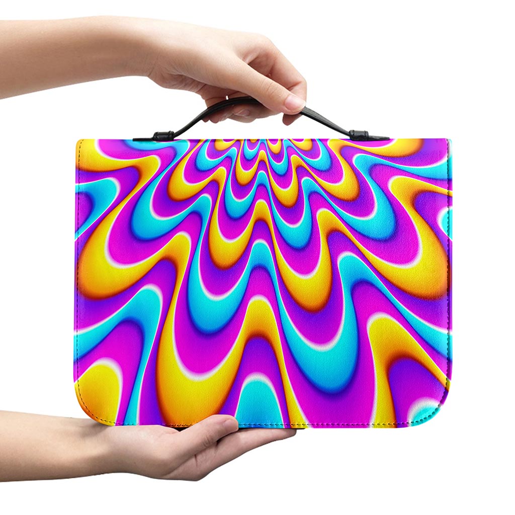 Splashing Colors Moving Optical Illusion Leather Bible Cover