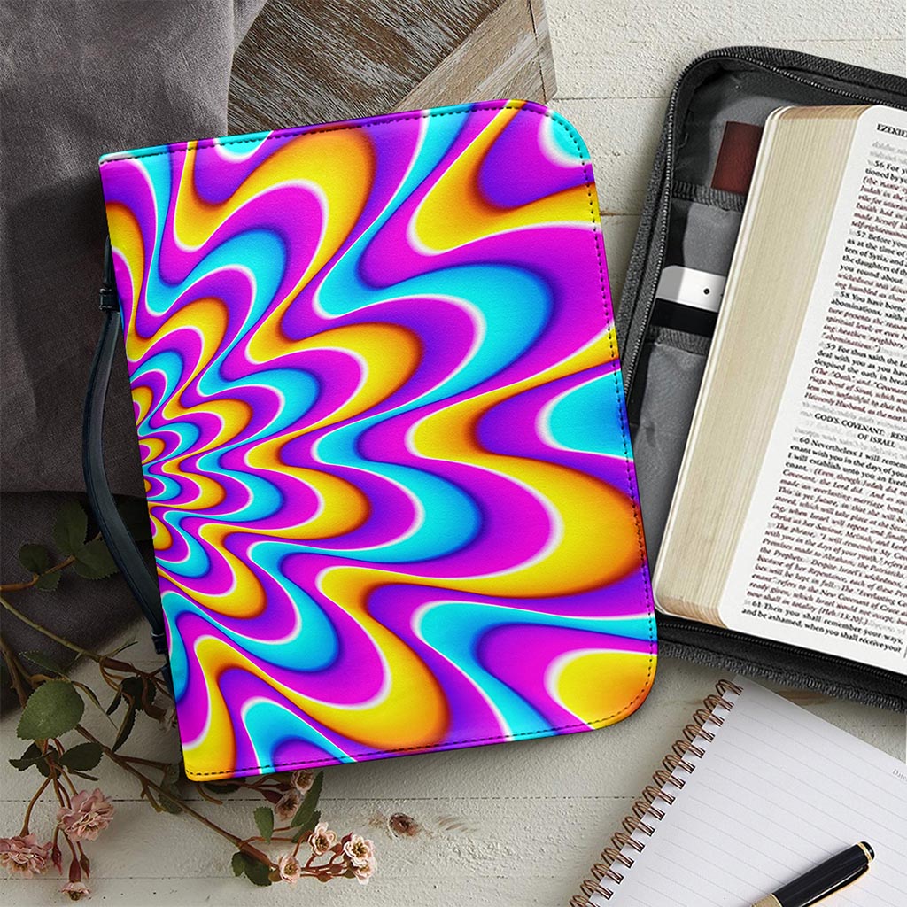 Splashing Colors Moving Optical Illusion Leather Bible Cover