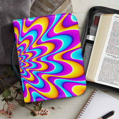 Splashing Colors Moving Optical Illusion Leather Bible Cover