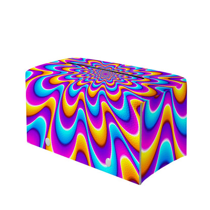 Splashing Colors Moving Optical Illusion Leather Tissue Box Cover