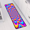 Splashing Colors Moving Optical Illusion Long Kitchen Mat