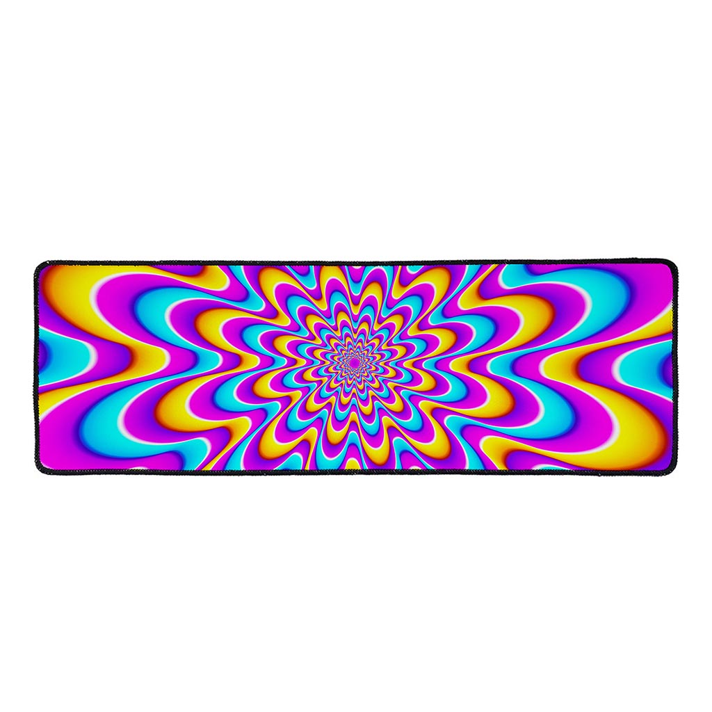 Splashing Colors Moving Optical Illusion Long Kitchen Mat