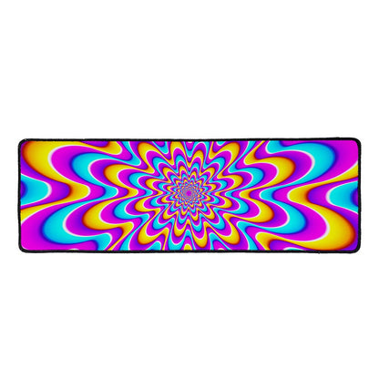 Splashing Colors Moving Optical Illusion Long Kitchen Mat