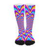 Splashing Colors Moving Optical Illusion Long Socks