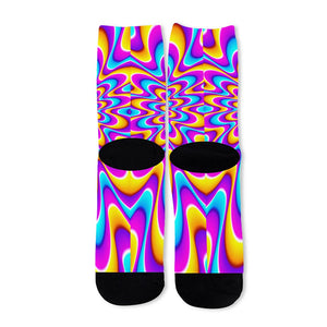 Splashing Colors Moving Optical Illusion Long Socks