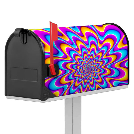 Splashing Colors Moving Optical Illusion Mailbox Cover