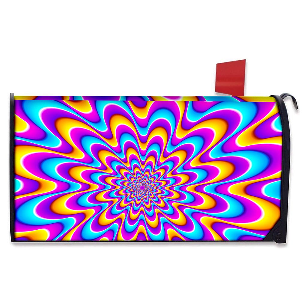 Splashing Colors Moving Optical Illusion Mailbox Cover