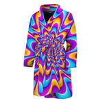 Splashing Colors Moving Optical Illusion Men's Bathrobe