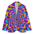 Splashing Colors Moving Optical Illusion Men's Blazer