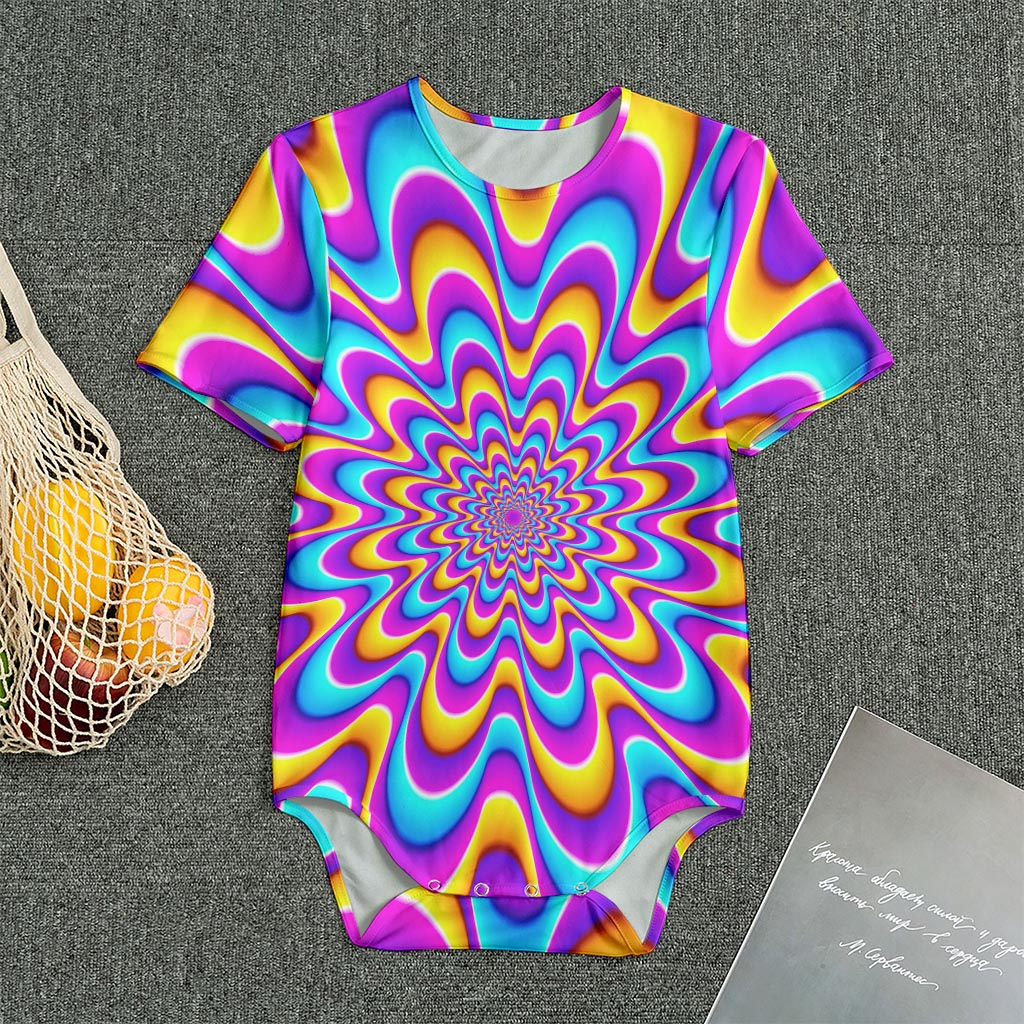 Splashing Colors Moving Optical Illusion Men's Bodysuit
