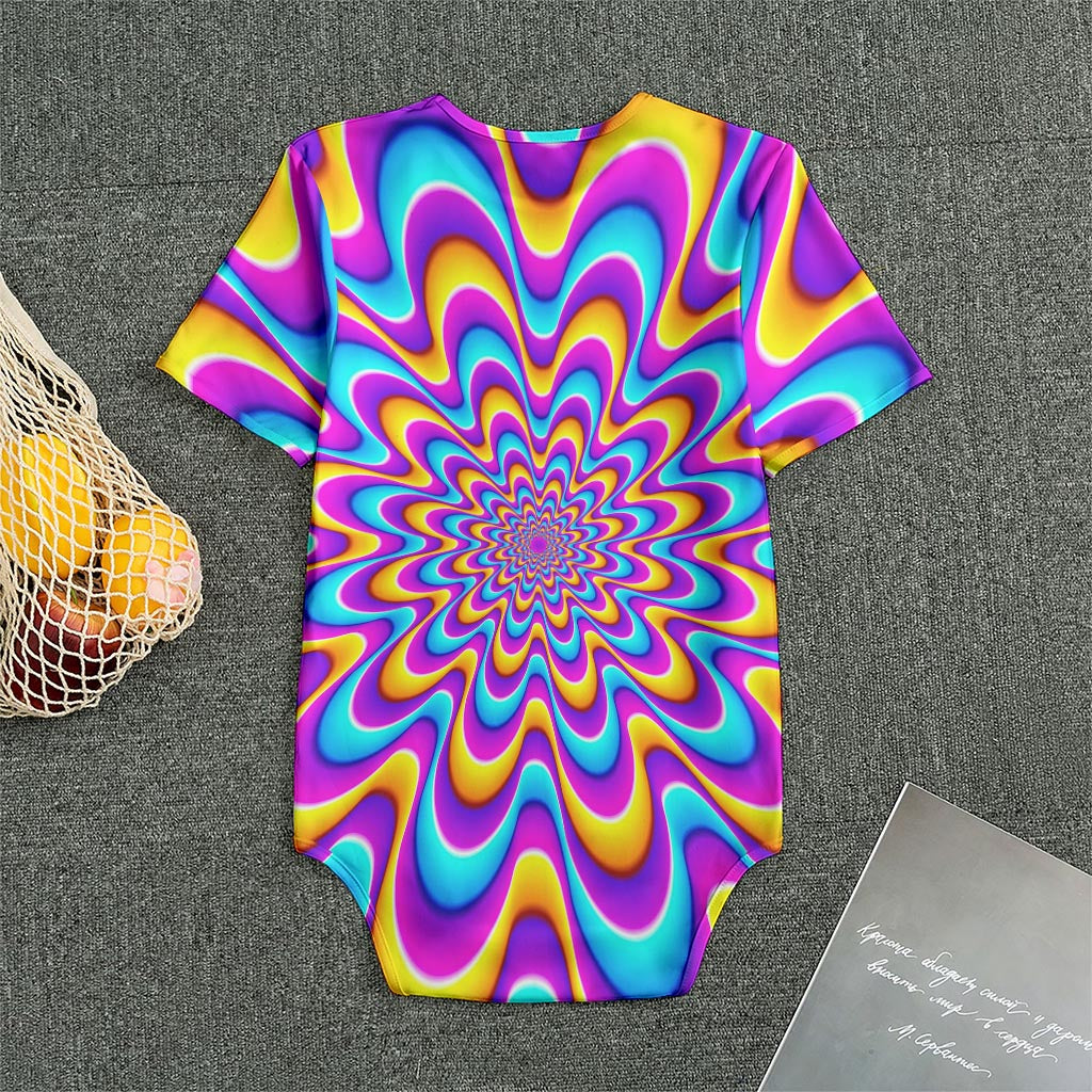 Splashing Colors Moving Optical Illusion Men's Bodysuit