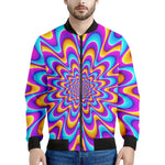 Splashing Colors Moving Optical Illusion Men's Bomber Jacket