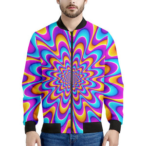 Splashing Colors Moving Optical Illusion Men's Bomber Jacket