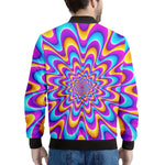 Splashing Colors Moving Optical Illusion Men's Bomber Jacket