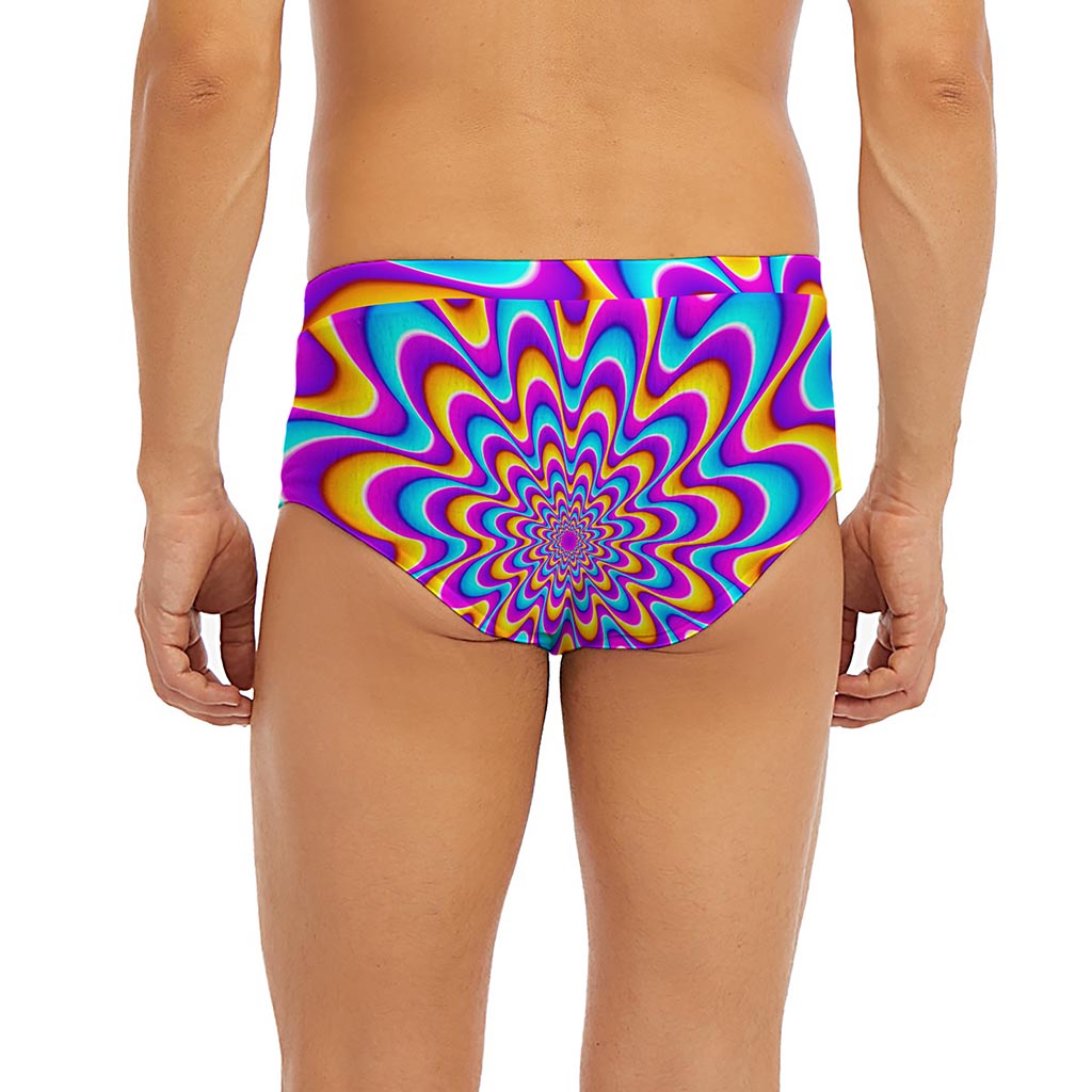 Splashing Colors Moving Optical Illusion Men's Briefs