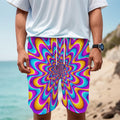 Splashing Colors Moving Optical Illusion Men's Cargo Shorts