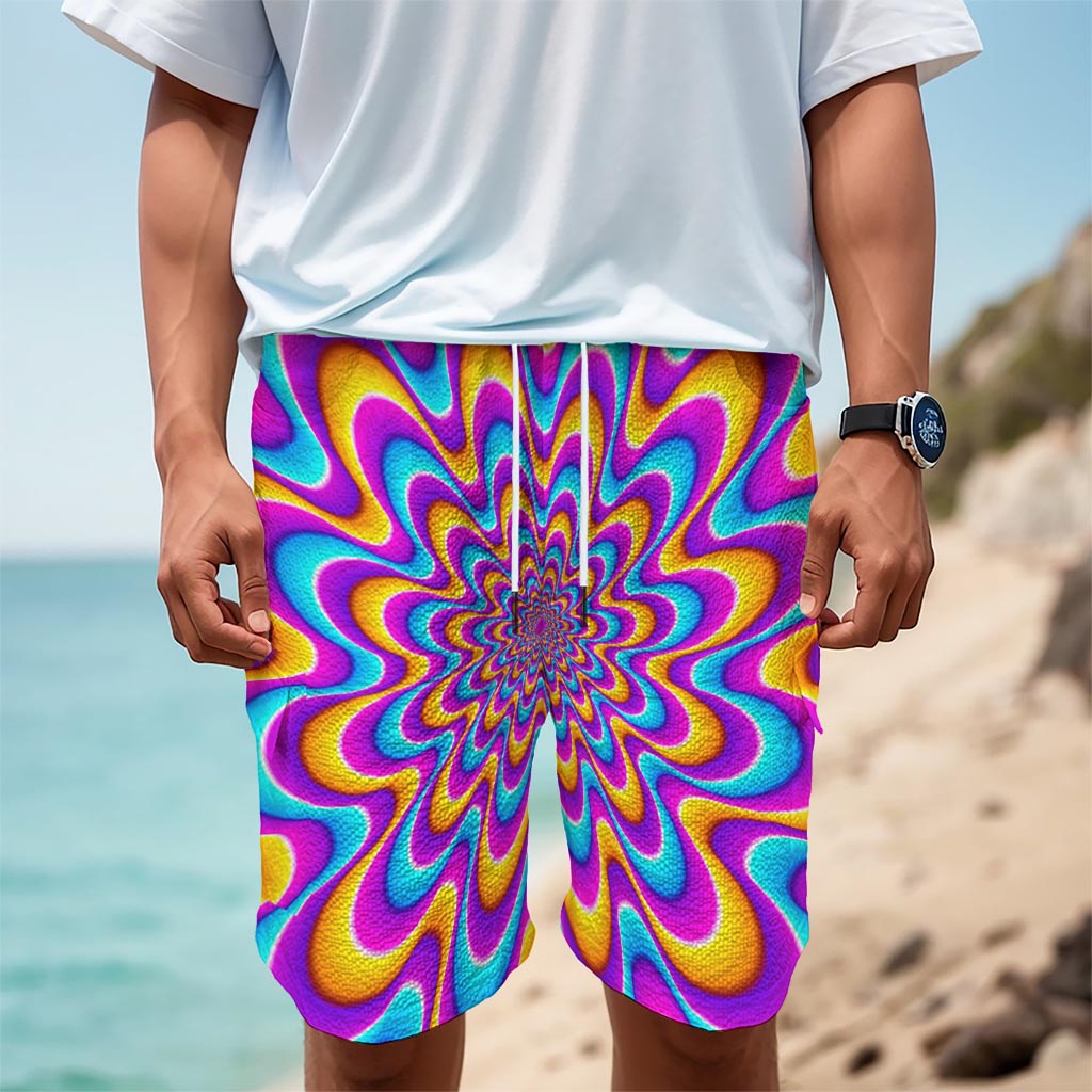 Splashing Colors Moving Optical Illusion Men's Cargo Shorts