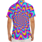 Splashing Colors Moving Optical Illusion Men's Deep V-Neck Shirt