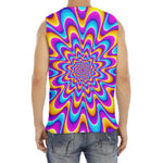 Splashing Colors Moving Optical Illusion Men's Fitness Tank Top