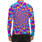 Splashing Colors Moving Optical Illusion Men's Long Sleeve Rash Guard