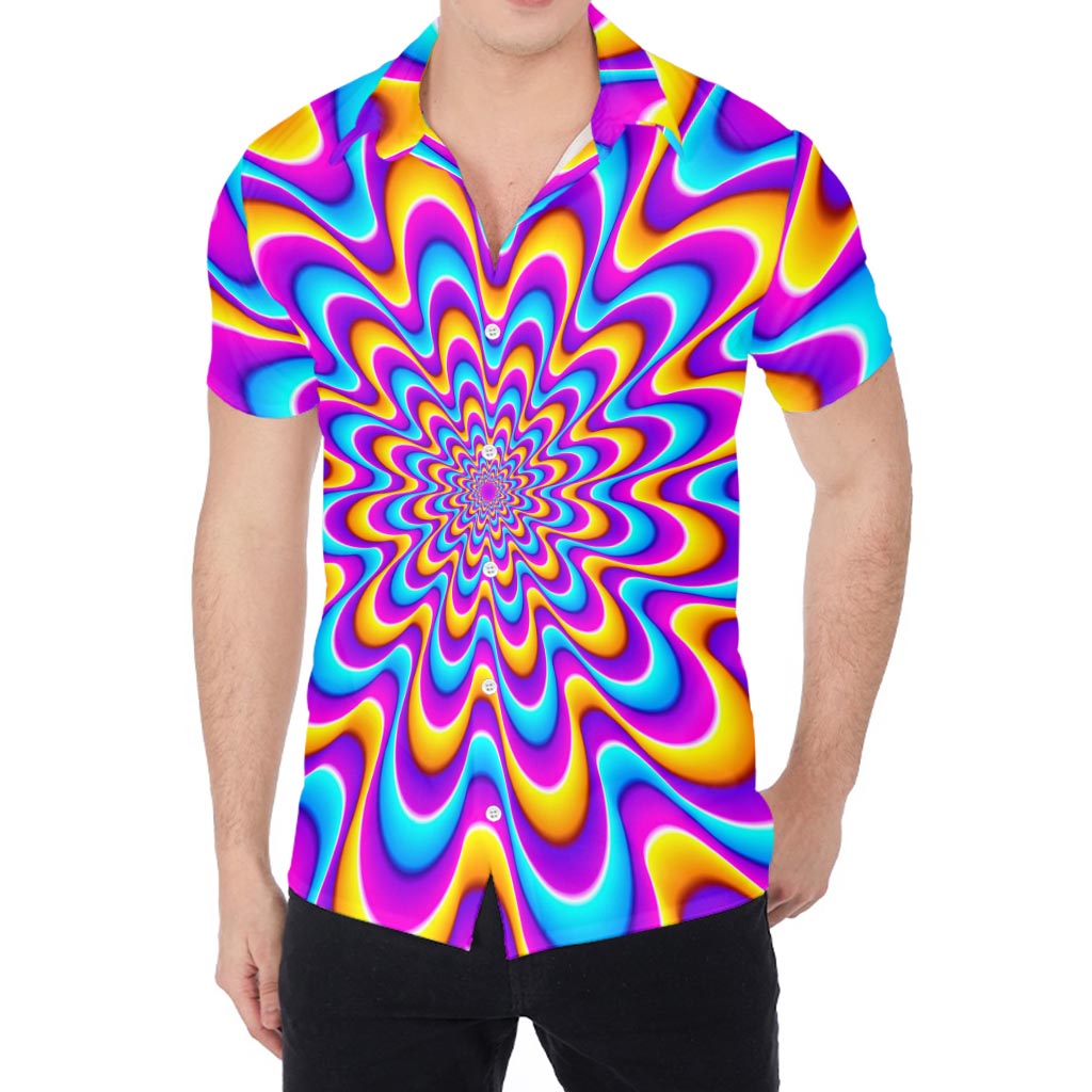 Splashing Colors Moving Optical Illusion Men's Shirt