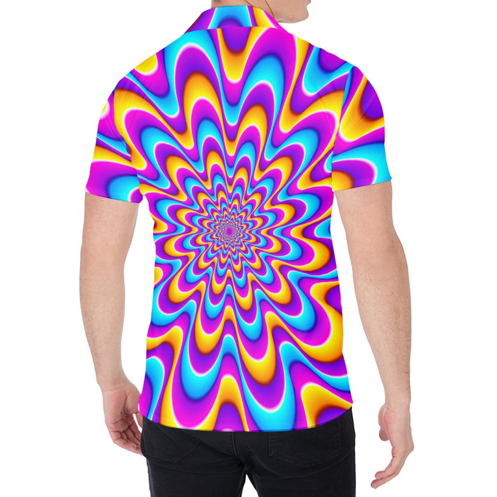 Splashing Colors Moving Optical Illusion Men's Shirt