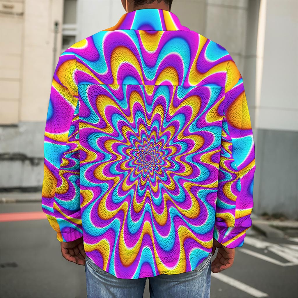 Splashing Colors Moving Optical Illusion Men's Shirt Jacket