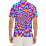 Splashing Colors Moving Optical Illusion Men's Short Sleeve Rash Guard