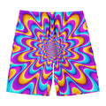 Splashing Colors Moving Optical Illusion Men's Swim Trunks