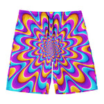 Splashing Colors Moving Optical Illusion Men's Swim Trunks