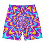 Splashing Colors Moving Optical Illusion Men's Swim Trunks