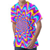 Splashing Colors Moving Optical Illusion Men's Velvet T-Shirt