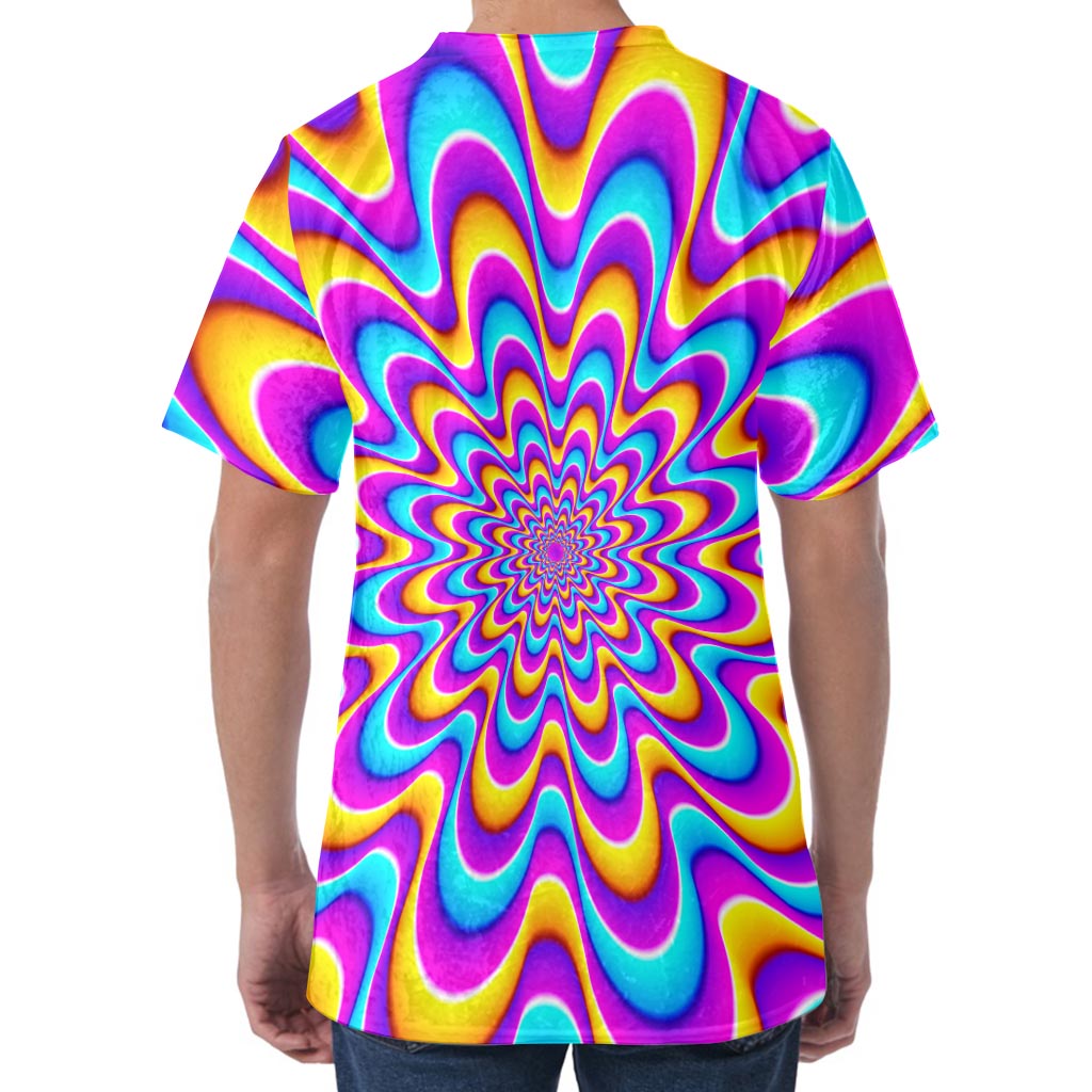 Splashing Colors Moving Optical Illusion Men's Velvet T-Shirt