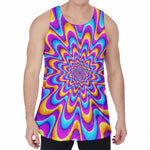 Splashing Colors Moving Optical Illusion Men's Velvet Tank Top