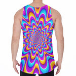 Splashing Colors Moving Optical Illusion Men's Velvet Tank Top