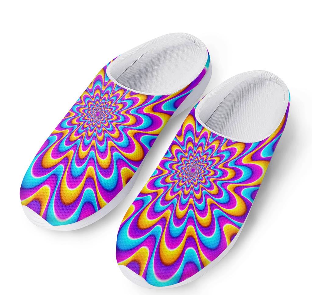 Splashing Colors Moving Optical Illusion Mesh Casual Shoes