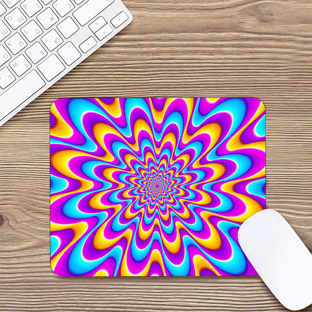 Splashing Colors Moving Optical Illusion Mouse Pad