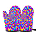 Splashing Colors Moving Optical Illusion Oven Mitts